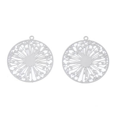 Non-Tarnish 201 Stainless Steel Filigree Pendants