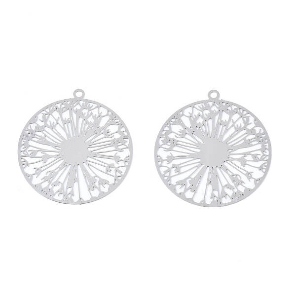 Non-Tarnish 201 Stainless Steel Filigree Pendants