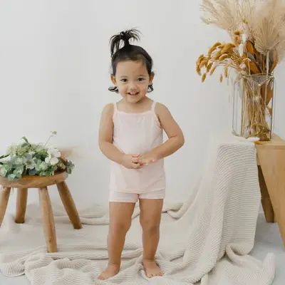 Girls' TENCEL™ Micro Modal Camisoles - Set of 2 | Size: 2-3 Y / 95 | Color: Camille - Pink/Pink