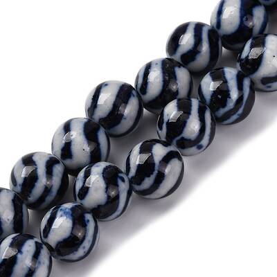 Handmade Blue and White Porcelain Beads Strands