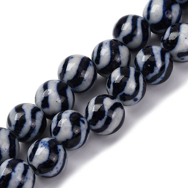 Handmade Blue and White Porcelain Beads Strands