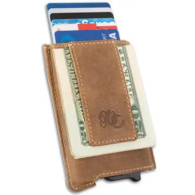Automatic Pop-Up Wallet for Men - Leather Wallet for Men high quality wallet men portable wallet Men's Minimalist Money Compa...