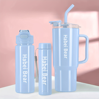 3pcs Large Capacity Mug Set - Durable, leak-proof, portable and BPA-free for sports, travel and outdoor fitness - Easy-to-car...