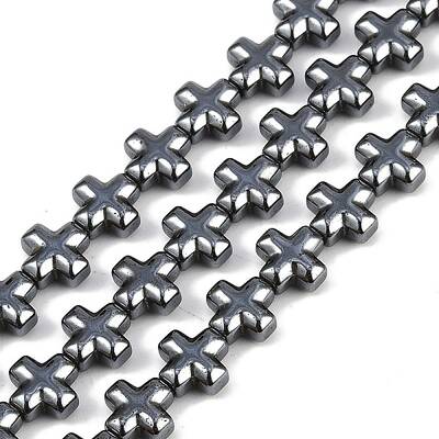 Electroplated Synthetic Non-magnetic Hematite Beads Strands