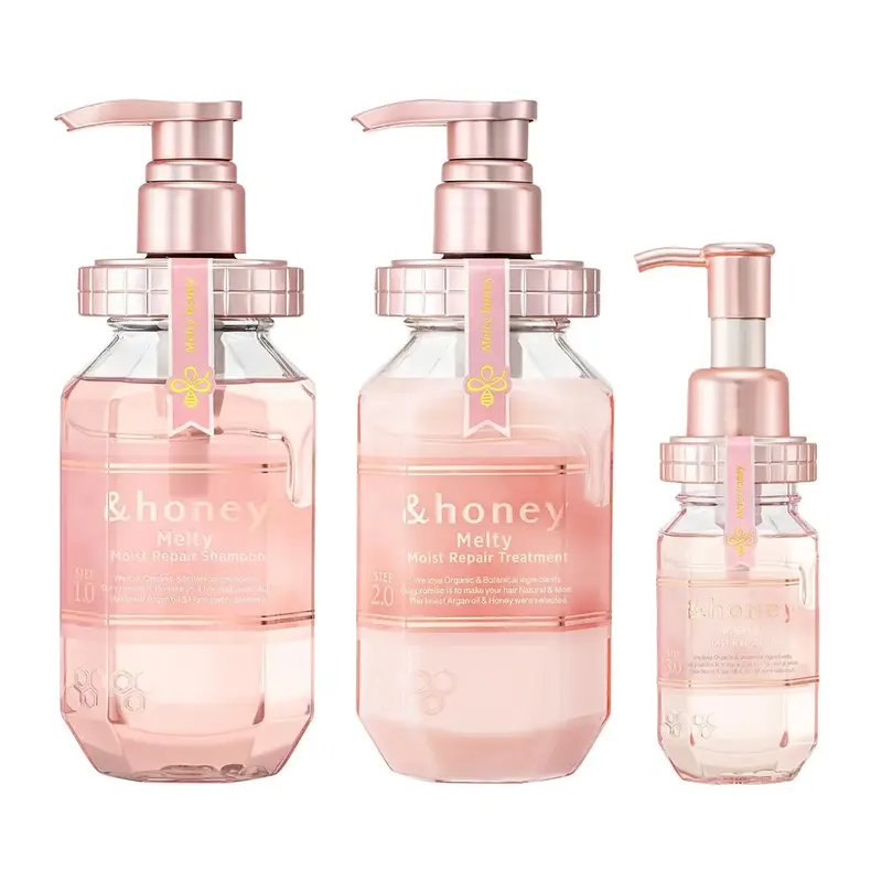 &honey - Melty Moist Repairing Shampoo, Treatment & Hair Oil | #1 JAPANESE HAIR CARE FOR SMOOTH, GLOSSY HAIR, ROSE HONEY, SHE...