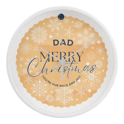 Dad, Our Rock and Joy - Festive Wooden Clock