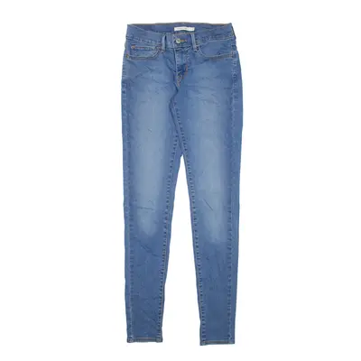 LEVI'S 710 Jeans Blue Denim Slim Skinny Stone Wash Womens W27 L32