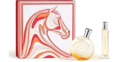 HERMÈS Eau des Merveilles Gift box set for women Eau de Toilette 50 ml + Eau de Toilette 15 ml