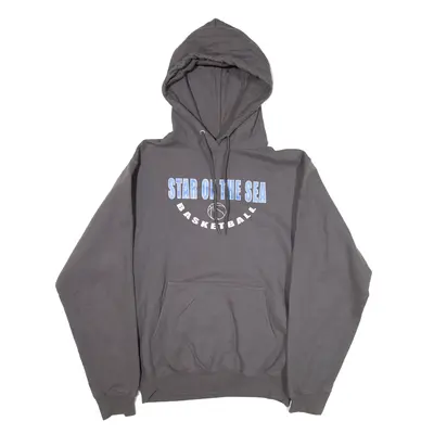 PORT & COMPANY Star Of The Sea Basketball Hoodie Grey Pullover Mens S