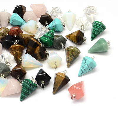 Cone/Spike/Pendulum Mixed Stone Pendants