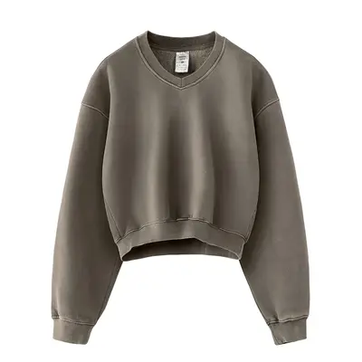 Hatant Causal Sweatshirt Ultimate Comfort womenswear hoodies with Acid Wash V-Neck Pullover Shirt Y2K Inspired Athletic Desig...