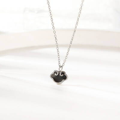 Vintage Stainless Steel Cloud Pendant for Women's Daily Wear