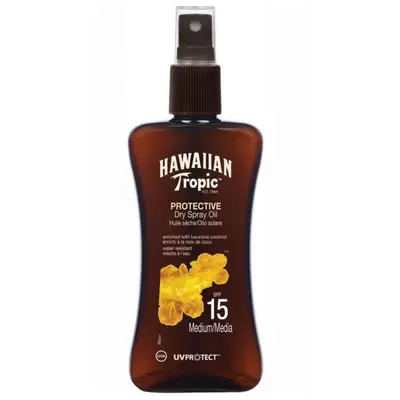 Hawaiian Tropic Protective Dry Oil Spray Spf15 Medium 200ml