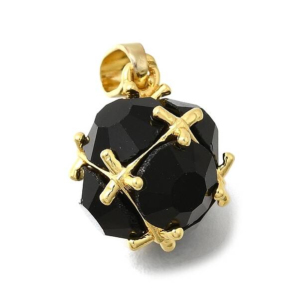 Rhinestone Brass Pendants
