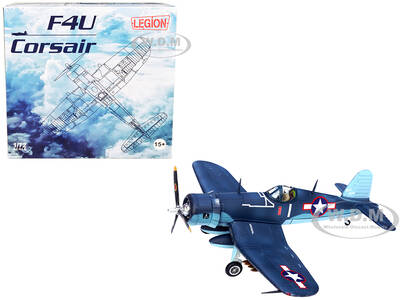 Vought F4U-1A Corsair Fighter Plane Big Hog VF-17 Jolly Rogers Captain Tommy Blackburn US Navy (1943) 1/72 Diecast Model Airp...