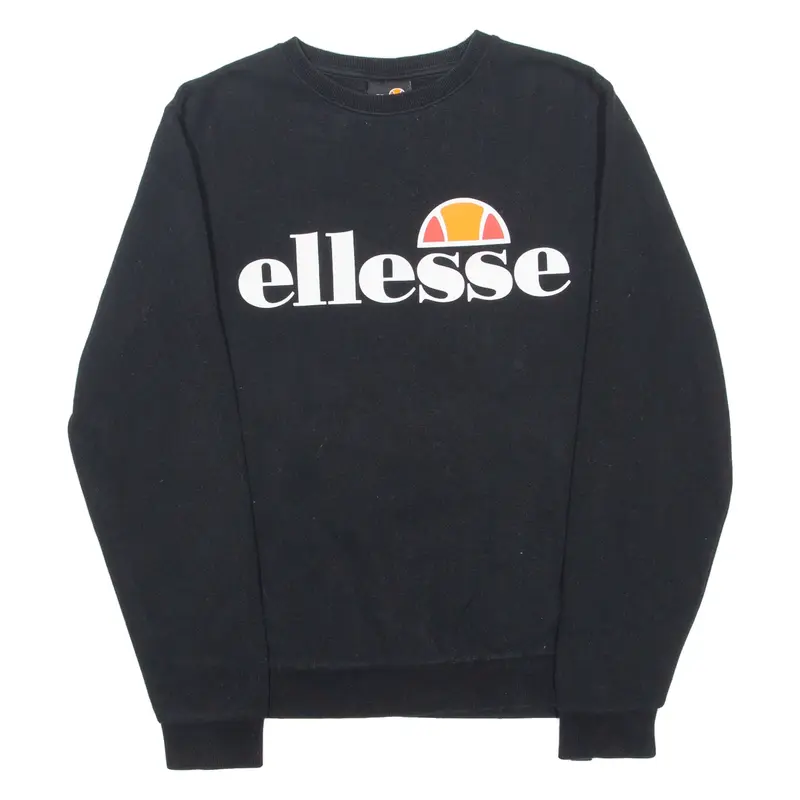 ELLESSE Womens Sweatshirt Black UK 8