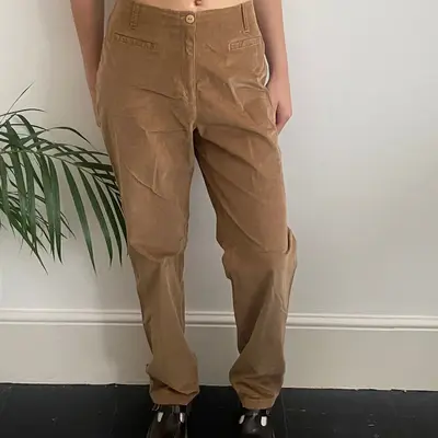 Armani Jeans Cord Trousers - 29W UK 10 Brown Cotton