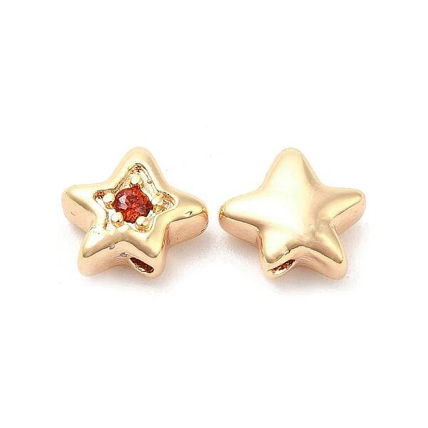 Brass Cubic Zirconia Beads