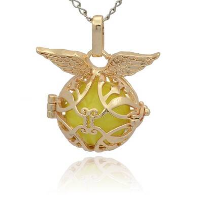 Golden Tone Brass Cage Pendants