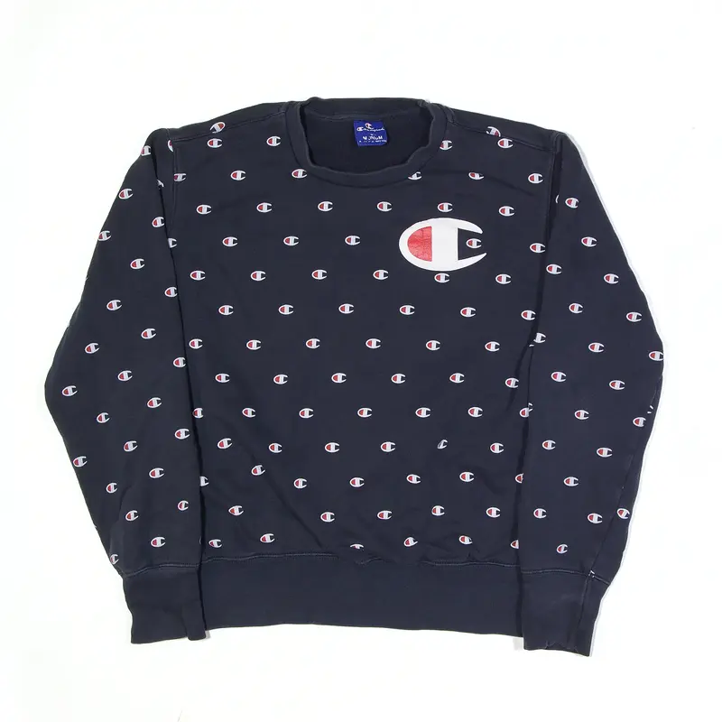 CHAMPION Sweatshirt Blue Womens M