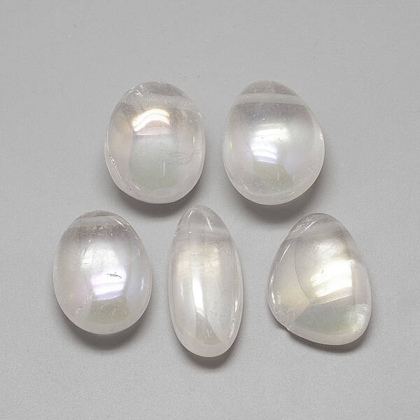 Electroplate Natural Quartz Crystal Pendants