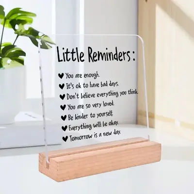 Little Reminders Acrylic Sign Plaque, Uplifting Motivational Decoration for Home Office Study Room, Perfect Gift for Son from...