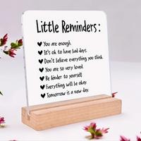 Little Reminders Acrylic Wooden Letter Sign, Decorative Plaque Uplifting Motivational Decoration for Home Office Study Room, ...