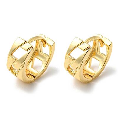 Brass Hollow Hoop Earrings