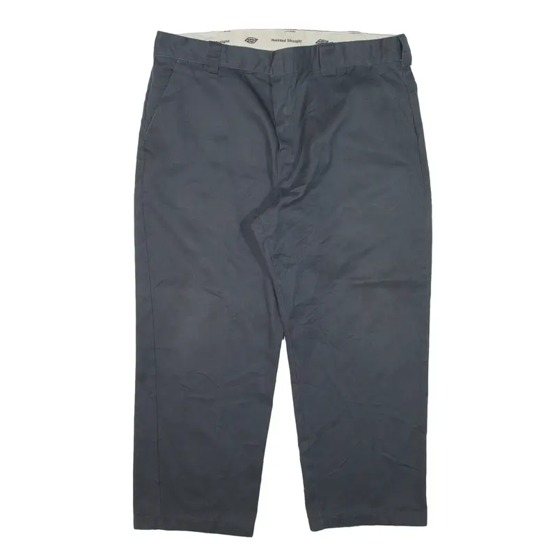 DICKIES Workwear Trousers Grey Relaxed Straight Mens W42 L27