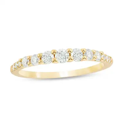14K Gold 1 CT.T.W. Round Diamond Custom Wedding Ring D Color VVS1 Clarity 3EX