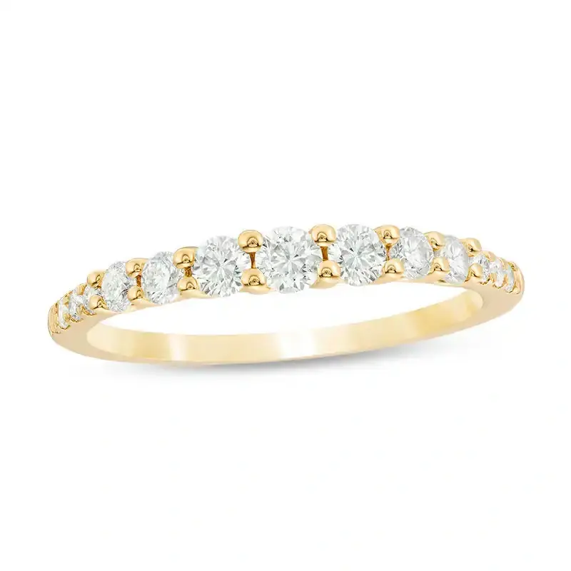 14K Gold 1 CT.T.W. Round Diamond Custom Wedding Ring D Color VVS1 Clarity 3EX