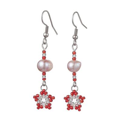 Natural Pearl Dangle Earrings
