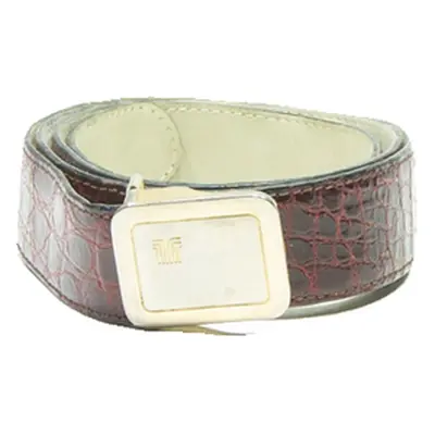 Womens Belt Maroon Faux Leather 39