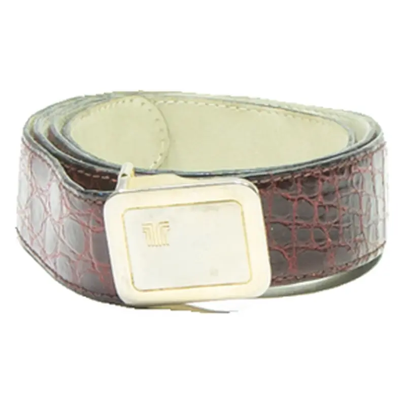 Womens Belt Maroon Faux Leather 39