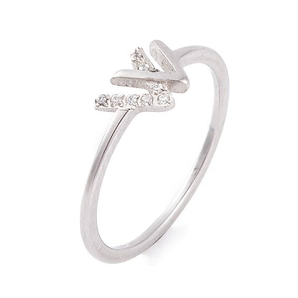 304 Stainless Steel Letter W Finger Ring for Women