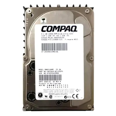 233806-015 Compaq 9.1GB Ultra SCSI 10000 3.5-inch 4MB Hard Drive