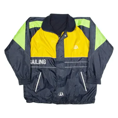 SAILING Fleece Lined Mens Jacket Blue Colourblock L