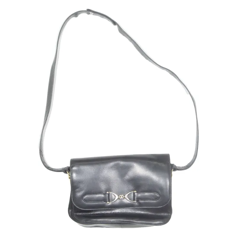 Womens Shoulder Bag Black Leather