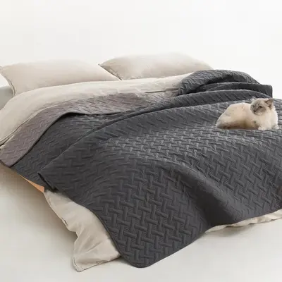 Waterproof Double-sided Geometric Pattern Pet Bed Cover, Reusable Soft Pet Blanket, Pet Bedding Supplies for Dogs & Cats, Wat...