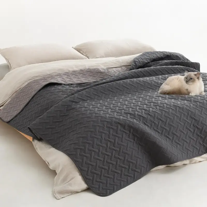 Waterproof Double-sided Geometric Pattern Pet Bed Cover, Reusable Soft Pet Blanket, Pet Bedding Supplies for Dogs & Cats, Wat...
