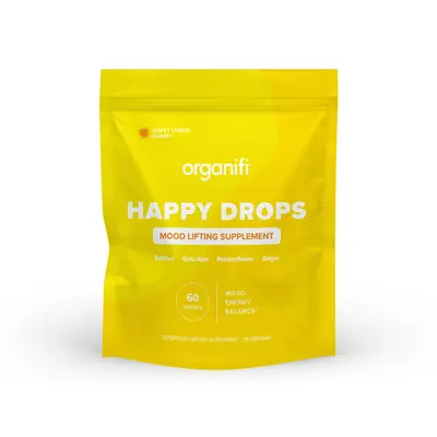 Organifi Happy Drops - Mood Lifting Gummies - Natural Dietary Edible Supplement