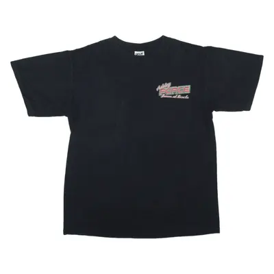 ANVIL Ashley Force Queen Of Hearts Racing T-Shirt Black Short Sleeve Mens M