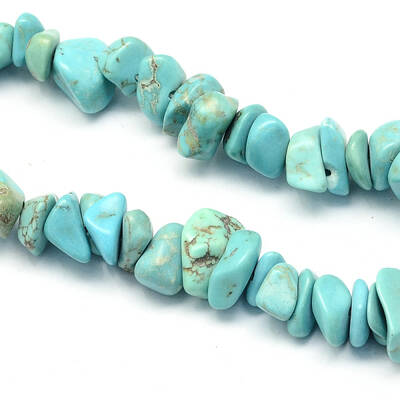 Synthetic Green Turquoise Stone Bead Strands