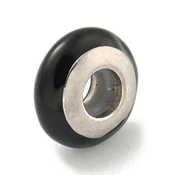304 Stainless Steel Enamel European Beads