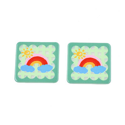 Transparent Printed Acrylic Cabochons