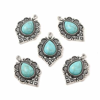 Synthetic Turquoise Dyed Pendants