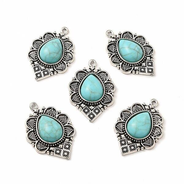 Synthetic Turquoise Dyed Pendants