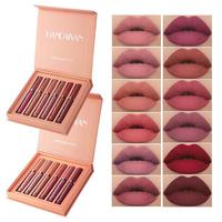 Long-lasting Matte Lip Glaze Set, 6 Counts/box Waterproof Lip Gloss, Moisturizing Matte Lipstick Suitable for All Occasions L...