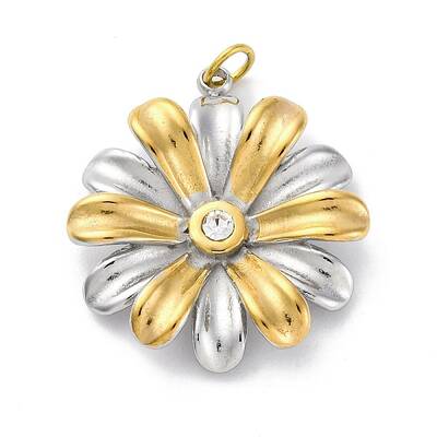 304 Stainless Steel Rhinestone Pendants