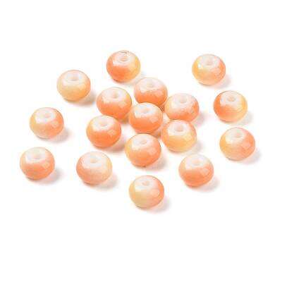 Opaque Spray Painted Glass Beads